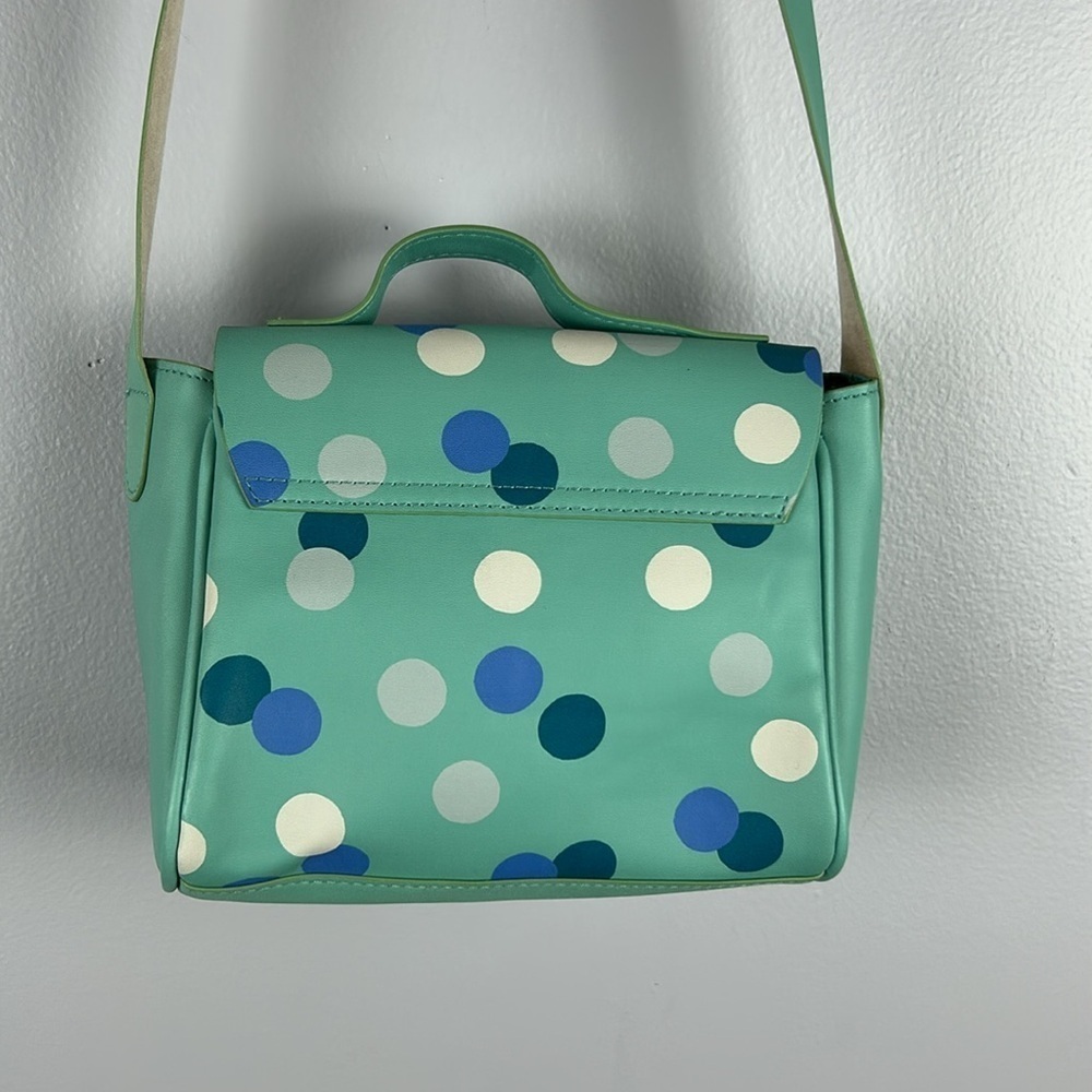 Cath Kidston Kids Retro Polka Dot Buckle Snap Closure Crossbody Bag Green Blue - Picture 10 of 14